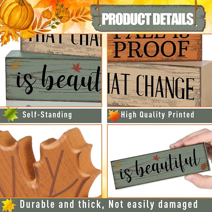Lineshading 4 Pcs Fall Decoration - Image 6