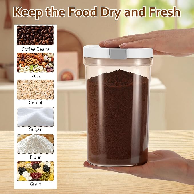 2 Pcs Airtight Coffee Canister, 60oz Large Coffee Storage Container - Image 6