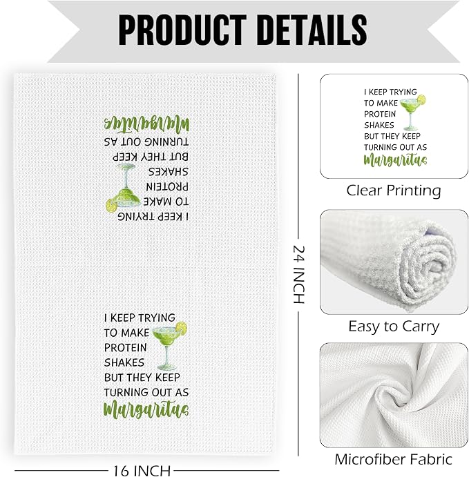 Funny Margarita Kitchen Dish Towels 16x24 Inch, Gifts - Image 7