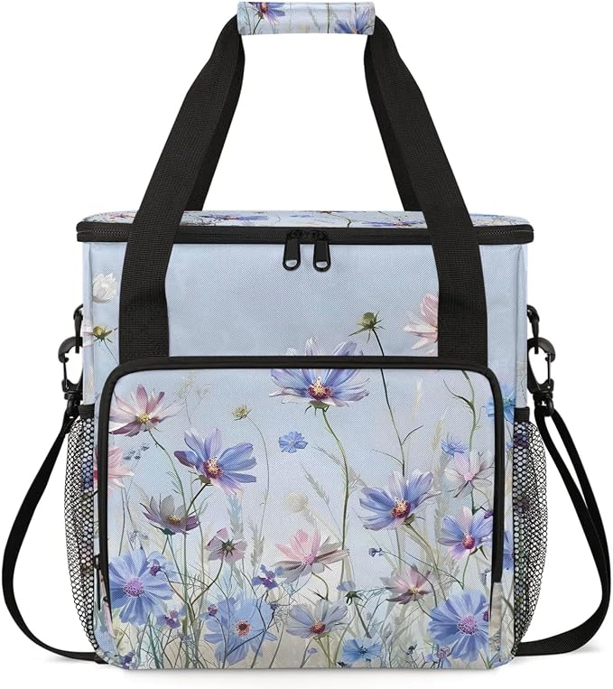Daisy Floral Spring Coffee Maker Carring Bag, Large Insulated Storage Organizer by Home