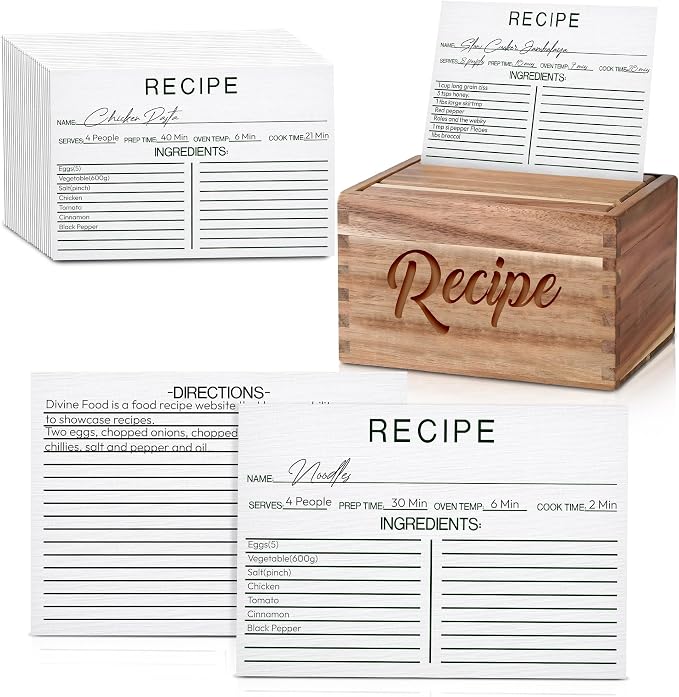Recipe Cards 4x6 Inches Blank Double Sided - Image 3
