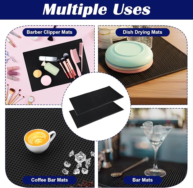 2 Pack Extra Large Rubber Bar Mat Set - Image 7