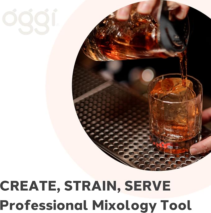 OGGI Cocktail Mixing Glass & Strainer Set - Image 6