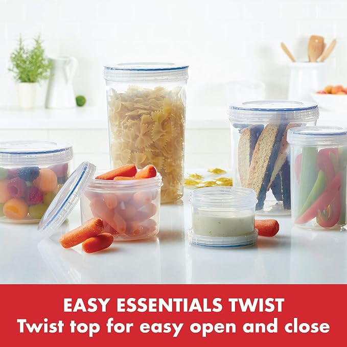 LocknLock Easy Essentials Twist Food Storage lids/Airtight containers, BPA Free - Image 2
