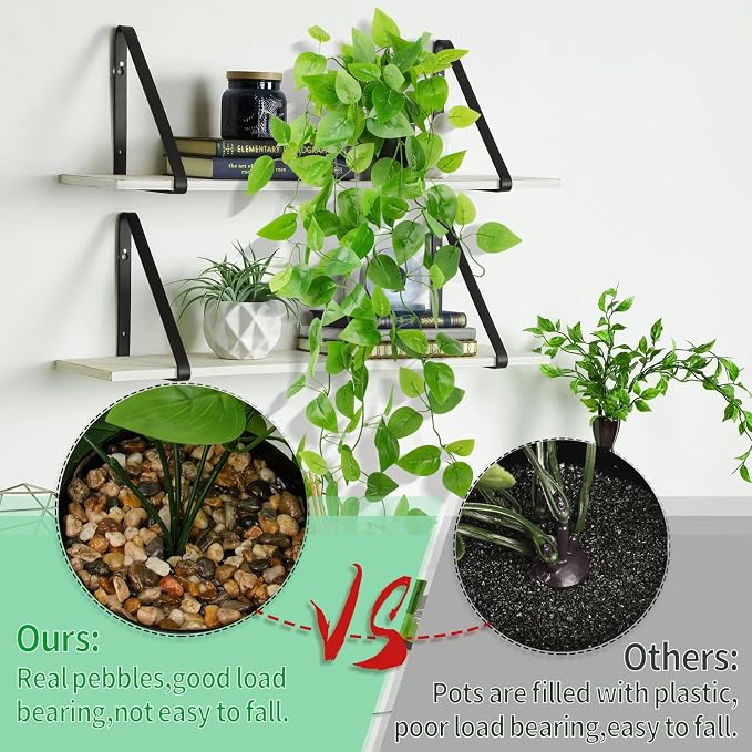 LOYWREE Small Fake Hanging Plant Artificial Potted Plants - Image 3