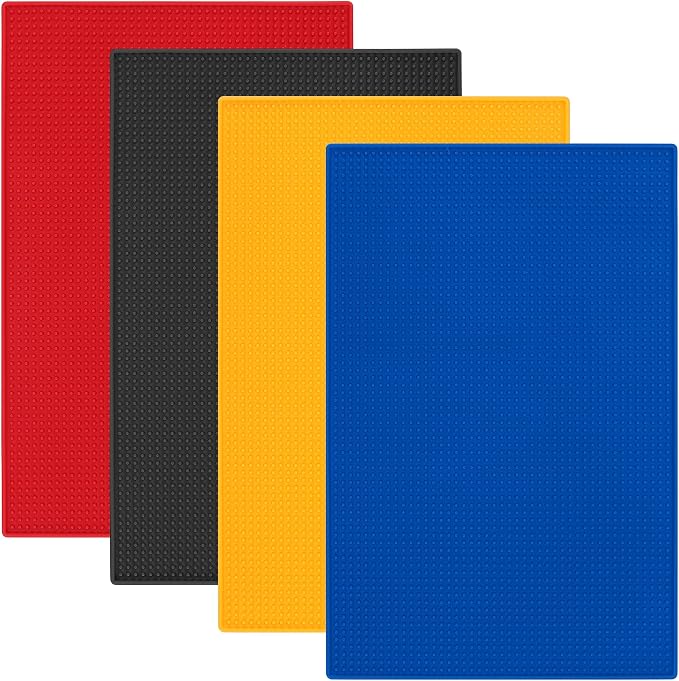 FUNSUEI 4 PCS 18 x 12 Inch Colorful Rubber Bar Mats, Rubber Bar Service Spill by FUNSUEI