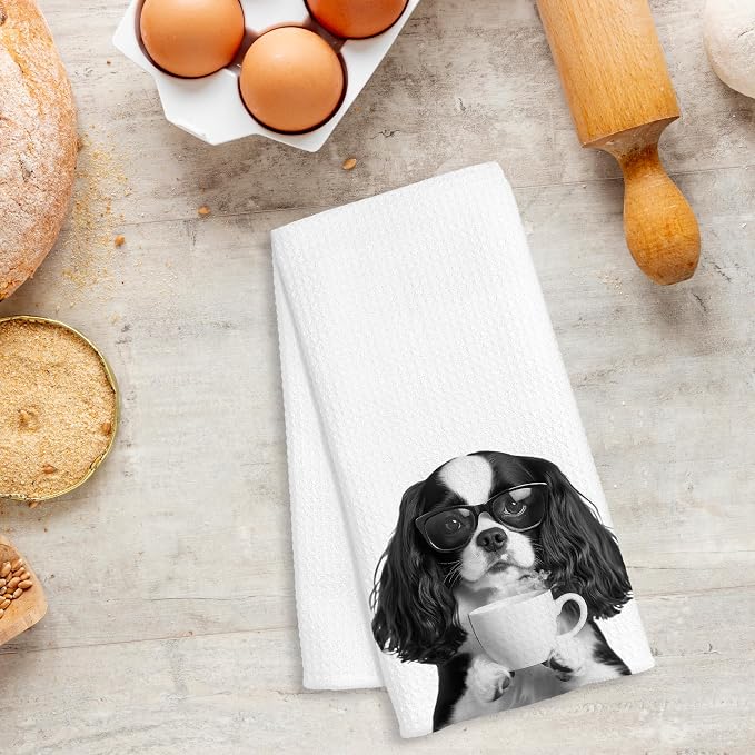 Funny Cavalier King Charles Spaniel Decor Coffee Kitchen Towels Gift, Dog Gifts - Image 5