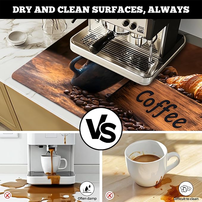 Dish Drying Mat Large Coffee Mat Absorbent Drying Mat - Image 2