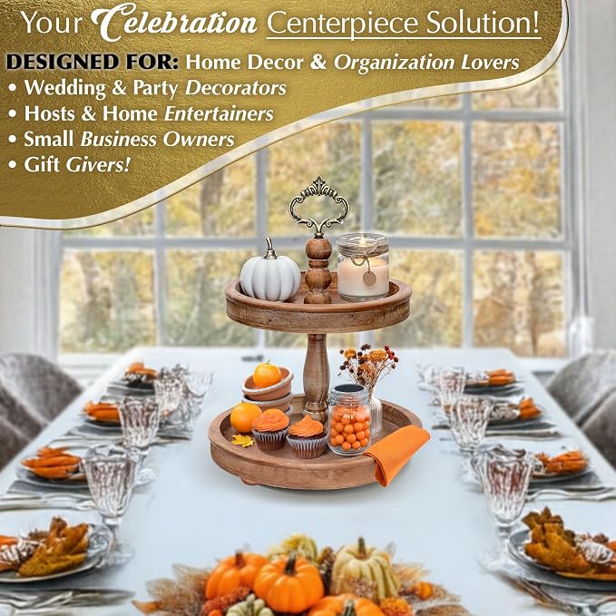 2 Tiered Tray Stand - Image 6