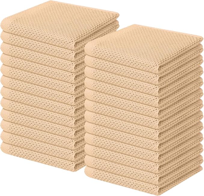 Homaxy 100% Cotton Waffle Weave Kitchen Dish Cloths, Ultra Soft Absorbent Quick by Homaxy