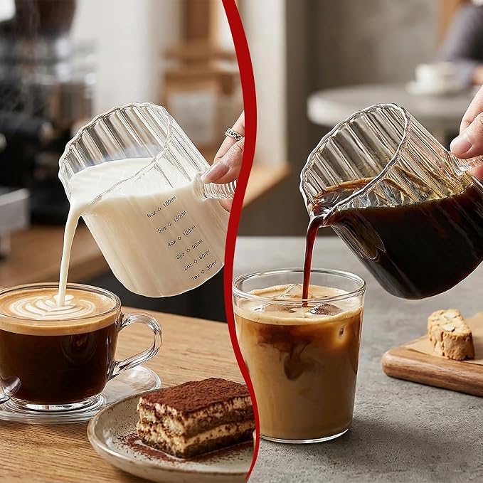 6oz Espresso Measuring Cup, V-spout Glass Espresso Shot Cup - Image 4