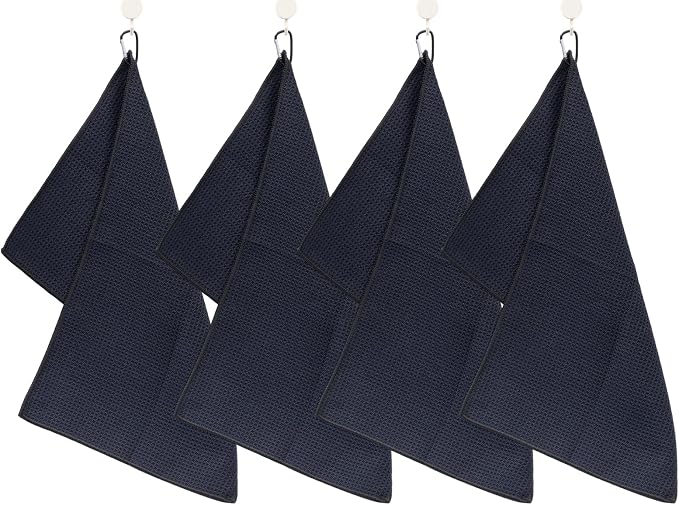 4 Pack Black Professional Barista Towels, Espresso Machine Microfiber Cloth Set by Unknown