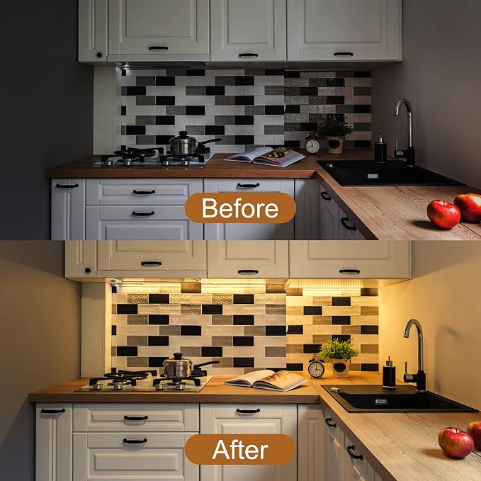 JUSJUBR Under Cabinet Lighting, USB Plug, Memory Function, Linkable Cabinet - Image 5