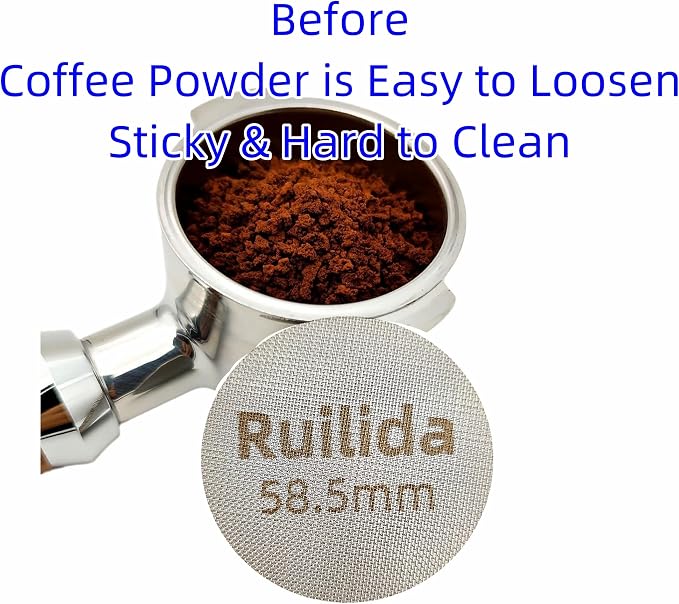 Espresso Puck Screen 58.5mm, Reusable 1.7mm Thickness 150μm 316 Stainless Steel - Image 3
