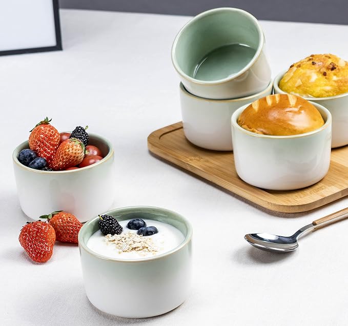 Ramekin Set of 6, UNICASA 8 oz Creme Brulee Ramekins, Oven Safe Baking Set - Image 4