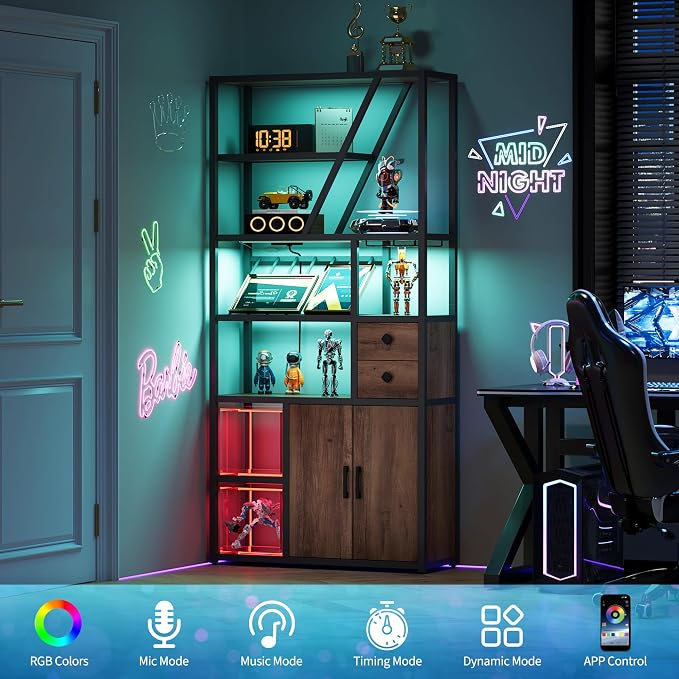 Garvee Modern Tall Bar Cabinet - Image 7