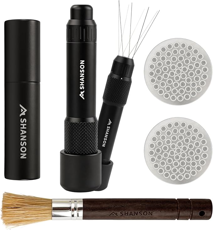 ShanSon Espresso Accessories Kit, 5-Piece Set, Retractable WDT Tool by ShanSon