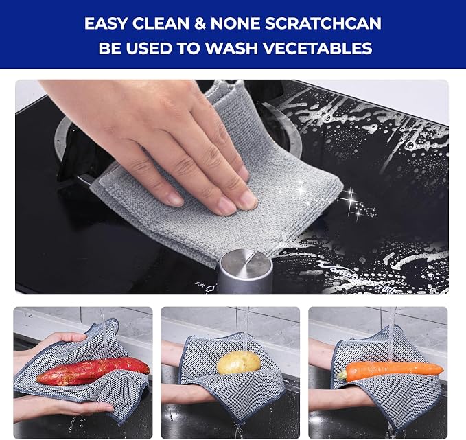 Wangjinpeng 12PCS Non-Scratch Multipurpose Steel Wire Dishcloths - Image 5