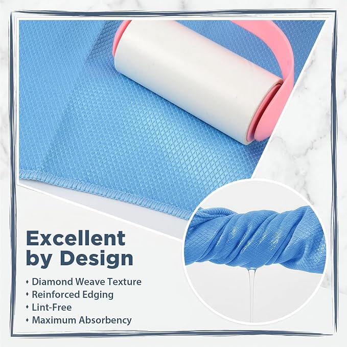 SINLAND Microfiber Glass Cleaning Cloth, Lint Free Cleaning Cloths - Image 3