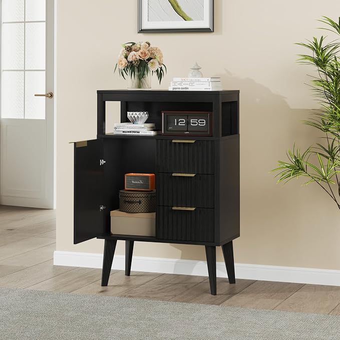 Black Bathroom Floor Cabinet - Image 4