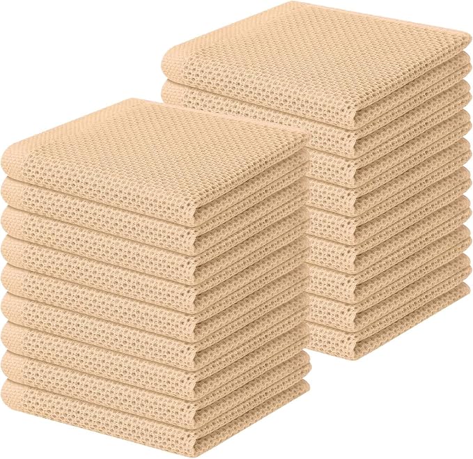 Homaxy 100% Cotton Waffle Weave Kitchen Dish Cloths, Ultra Soft Absorbent Quick by Homaxy