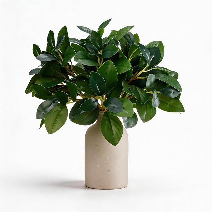 12 Inch Artificial Plant Indoor, Small Fake Plants Eucalyptus Stems by Unknown