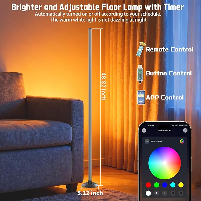NBBUFF Led Corner Floor Lamp USB Powered - Image 3
