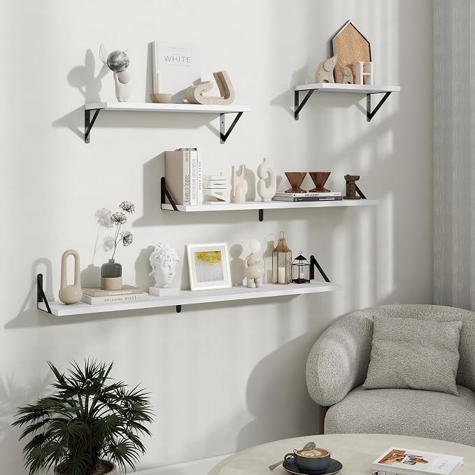 Floating Shelves 8 Inch Deep, 24W x 8D Wall Shelf Set of 2, 50 lbs Heavy Duty - Image 8