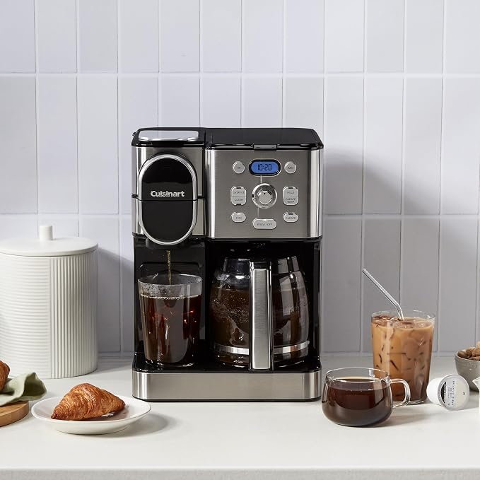 Cuisinart 12-Cup Coffee Maker, Single-Serve Brewer Glass Carafe, Automatic Hot - Image 2