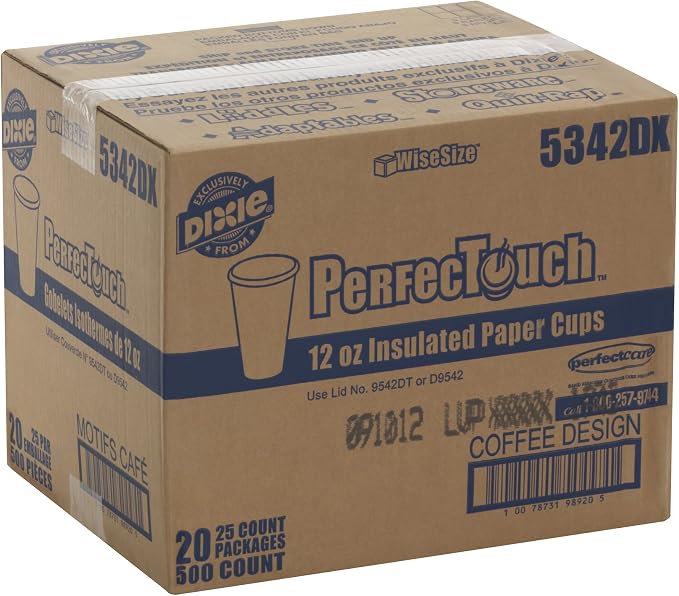 Georgia-Pacific PerfecTouch 5342DX WiseSize Coffee Dreams Insulated Paper Cup - Image 3