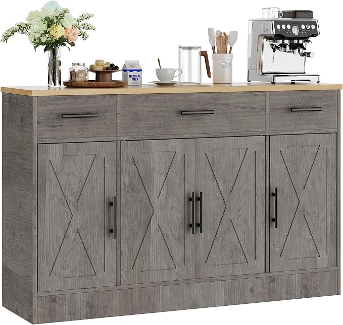 Shintenchi Buffet Cabinet with Storage, 53.4" Large Kitchen Storage Cabinet by Shintenchi%7CFurnitureMadeforRealLife