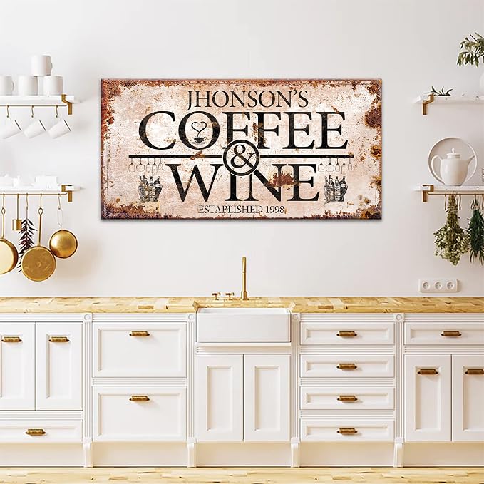 TAILORED CANVASES Custom Coffee Bar Sign by TAILOREDCANVASES