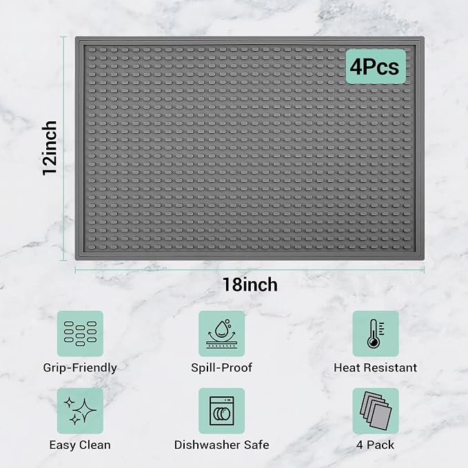 Rubber Bar Mat for Counter, Heat Resistant & Spill-proof Countertop Protector - Image 5