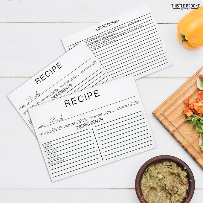 Recipe Cards 4x6 Inches Blank Double Sided - Image 8