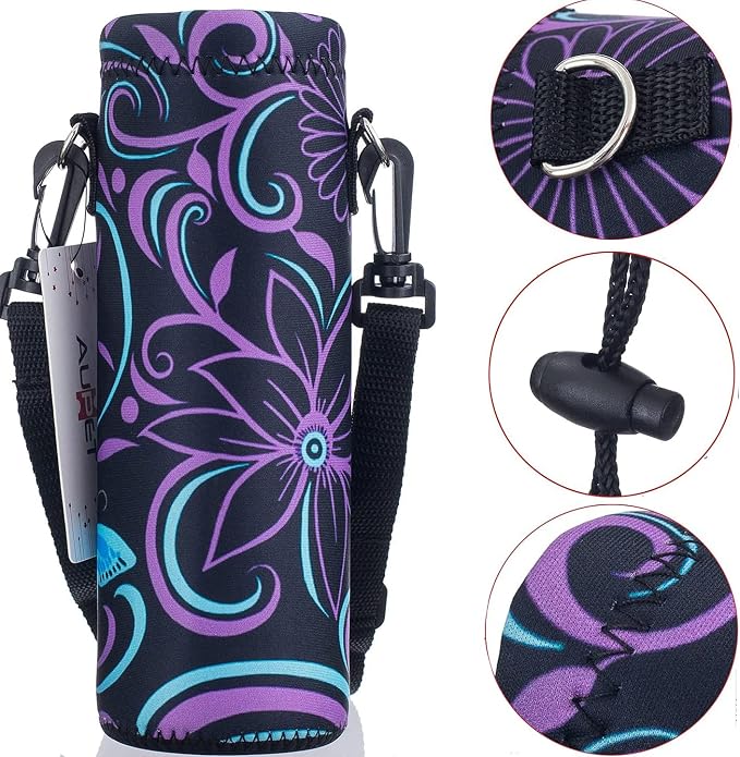 AUPET Water Bottle Bag Carrier, 24oz/32oz Insulated Neoprene bottle Sling - Image 6