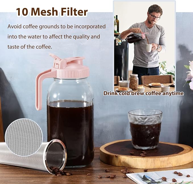 Glyntrof Cold Brew Coffee Maker Pitcher, Ice Drinks - Image 4