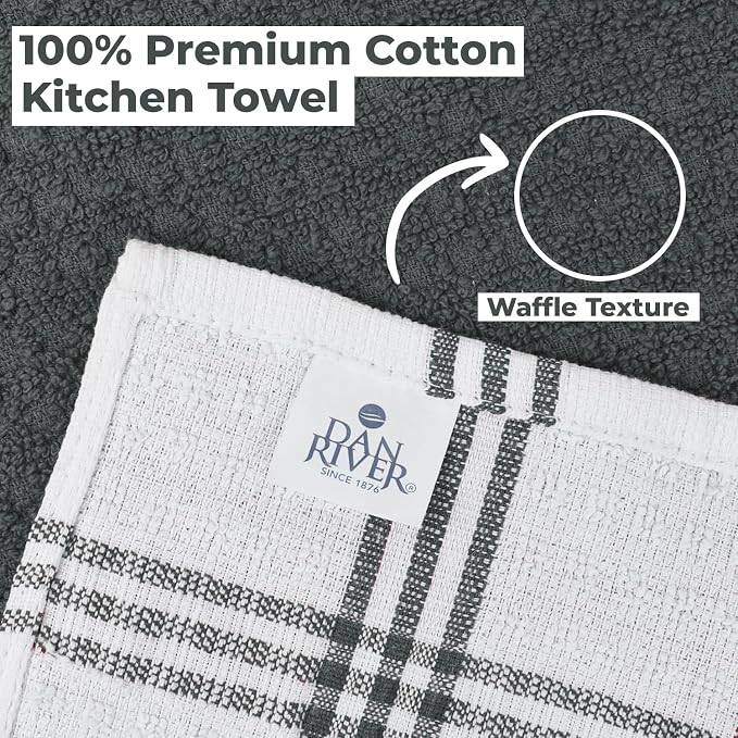 DAN RIVER Premium Grey Kitchen Towels - Image 7