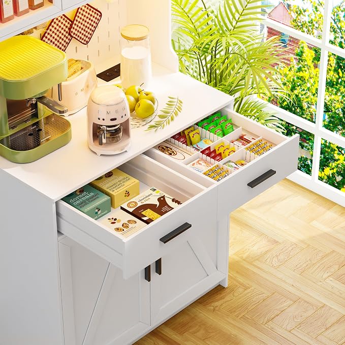 Gurexl 64" Farmhouse Kitchen Pantry - Image 6