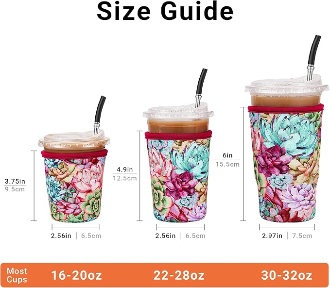 Iced Coffee Sleeve Reusable Large 30-32oz - Image 2