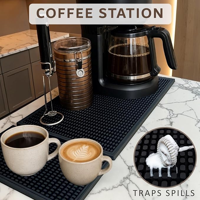 Bar Mat Bundle 2-Pack 12x6" Bar Spill Mats + Counter Mat 18x12”| Non-Slip - Image 3