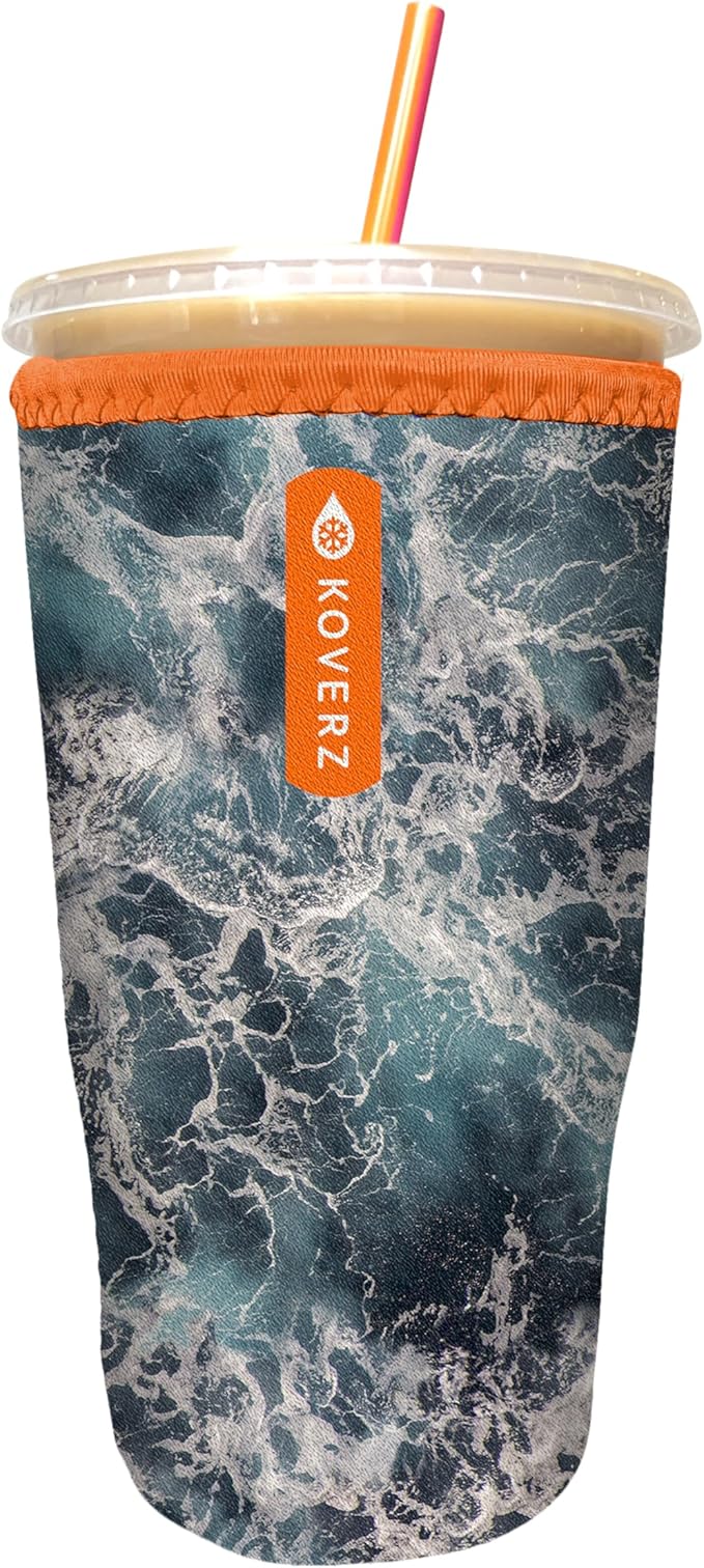 Iced Coffee Sleeve, Insulated Neoprene Cup Sleeve, Fits a 32 Oz. Coffee Cup by Koverz
