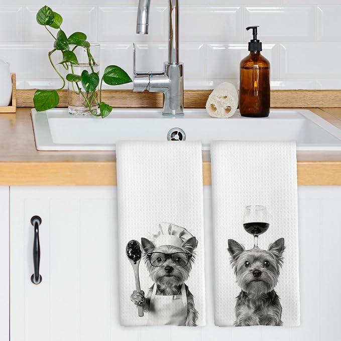 Funny Yorkshire Terrier Hand Towels, Yorkshire Terrier Gifts - Image 3