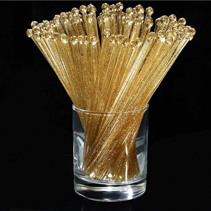 Honoson 100 Pcs Clear Swizzle Sticks Ball Head Stirrer Disposable Plastic Round by Honoson