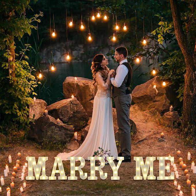 Marry Me Light Up Letters, Will You Marry Me Sign Decorations, Battery Operated - Image 6