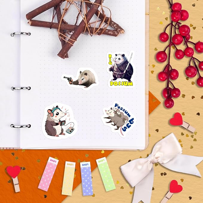 100Pcs Possum Stickers, Opossum Stickers - Image 6