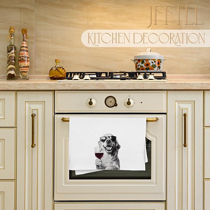 Golden Retriever Decor Kitchen Towels, Bar Towels - Image 3