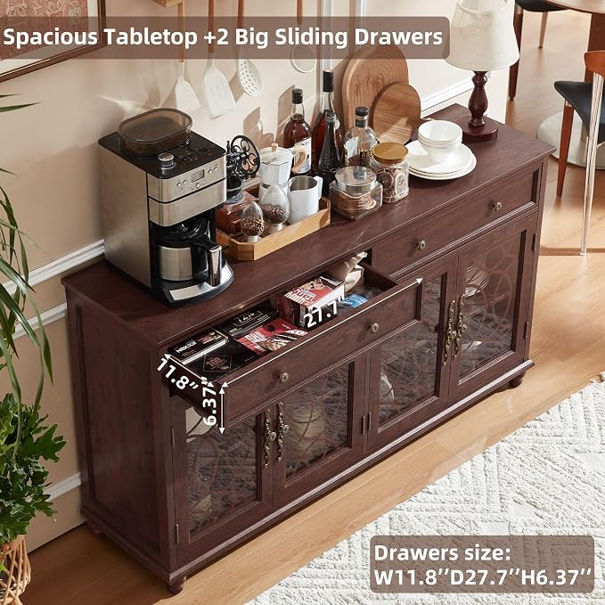 Joaxswe Large Sideboard Buffet Cabinet - Image 8