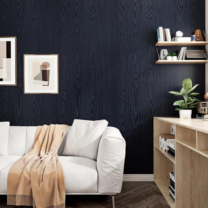 WESTICK Dark Blue Wood Grain Contact Paper - Image 7