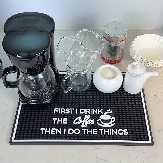 First I Drink the Coffee Then I Do the Things Silicone Station Mat - Image 6