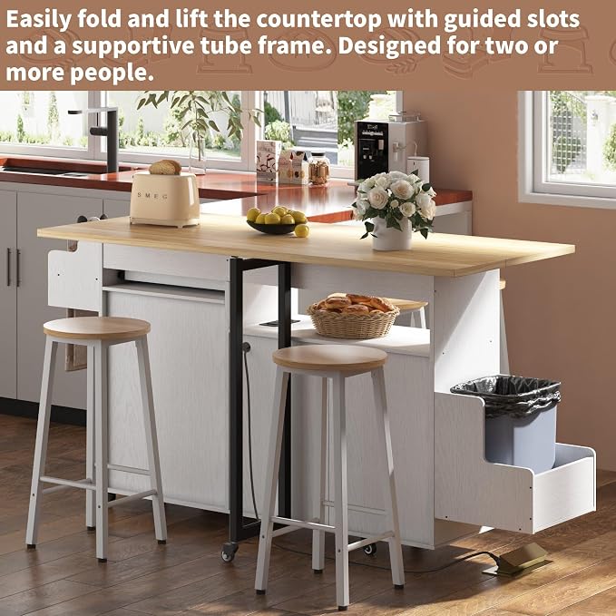 Rolling Mobile Kitchen Island - Image 4